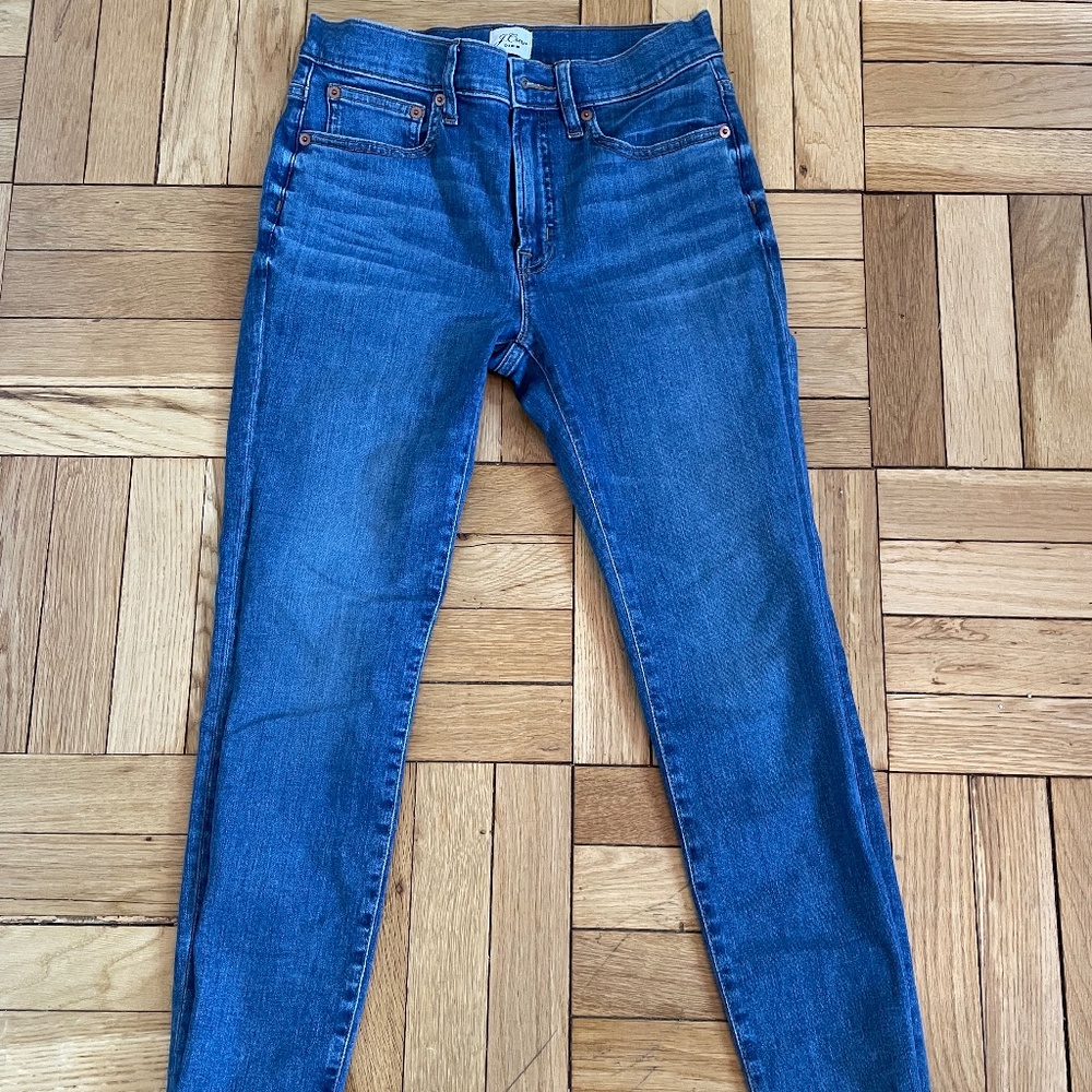 J Crew 9” High Rise Toothpick Jean